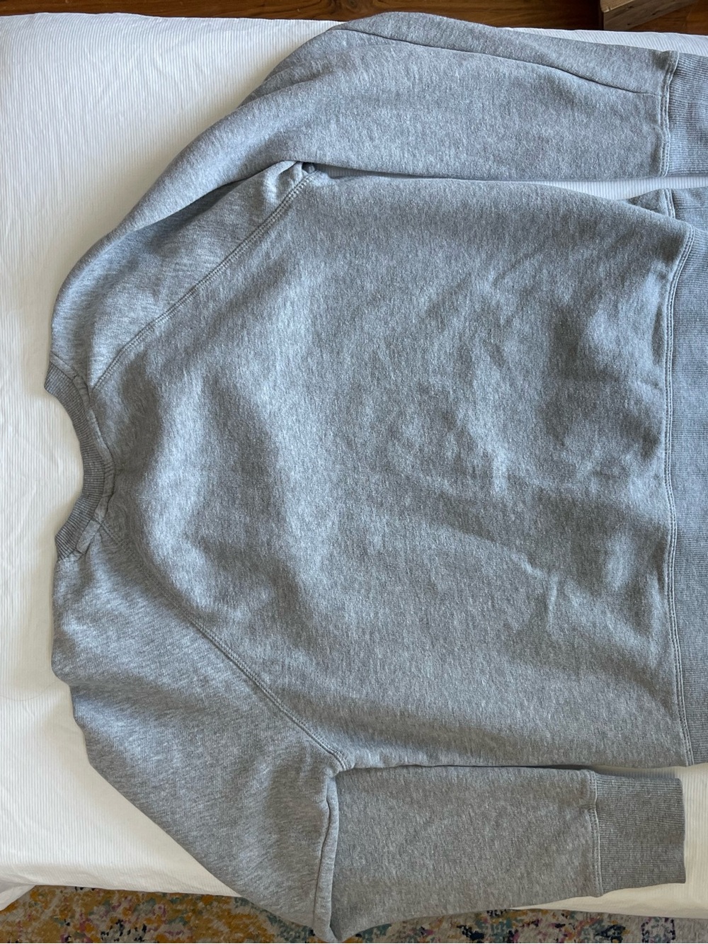 DKNY Gray Crewneck Sweater with Rhinestone City Motif - Picture 3 of 5
